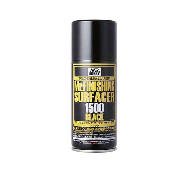 Mr Hobby Mr Finishing Surfacer Spray 1500 Black | 4973028927955