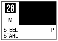 Mr Hobby Mr. Color 28 - Steel (Metallic/Primary) | 4973028716269