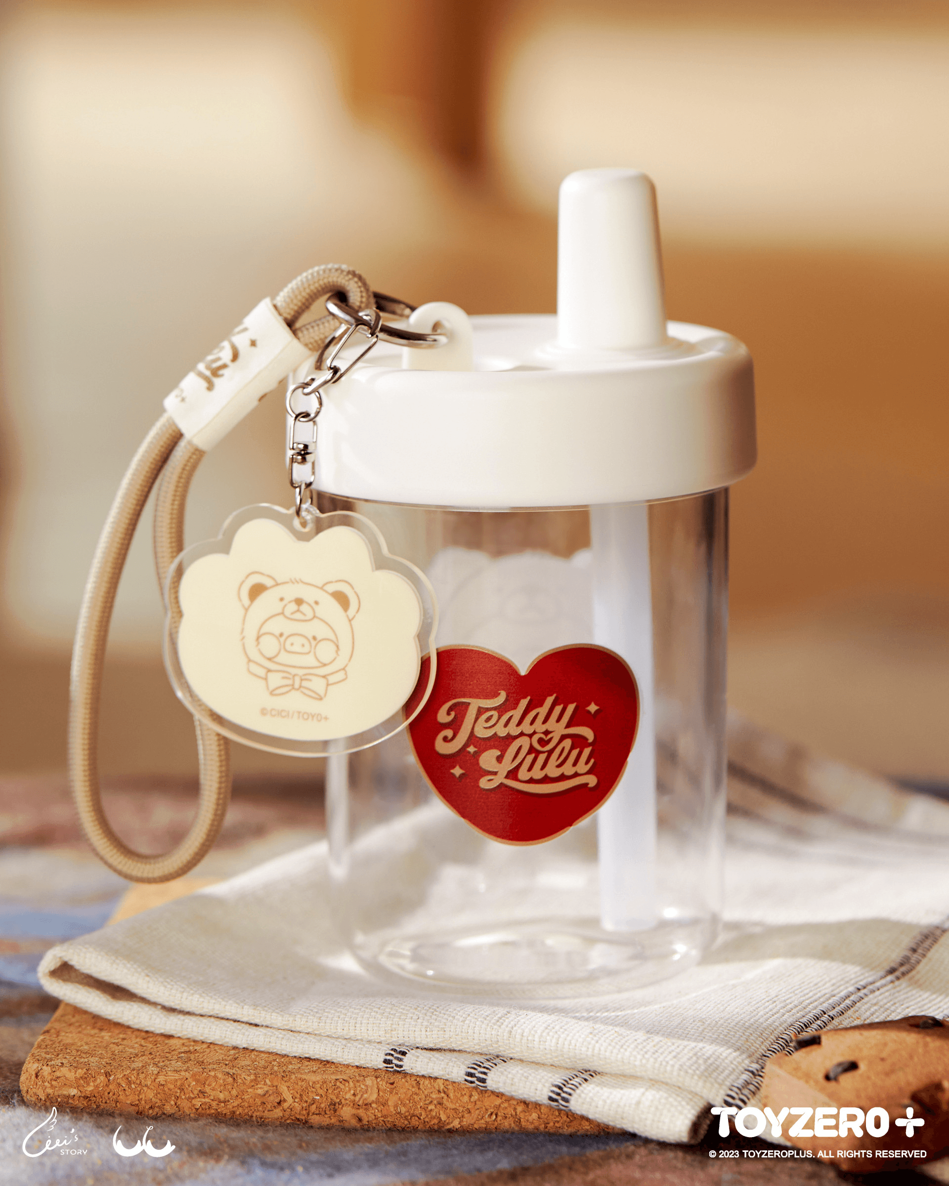 LuLu the Piggy - Teddy LuLu Insulated Water Bottle with Straw | 781005360237