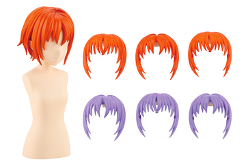 AFTER SCHOOL SHORT WIG TYPE: A [ORANGE &amp; PURPLE] | 0190526034334