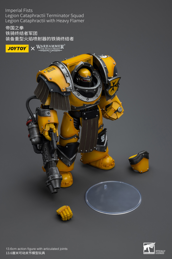 Joy Toy Imperial Fists Legion Cataphractii Terminator Squad Legion Cataphractii with Heavy Flamer(6973130379381)(6973130379381)
