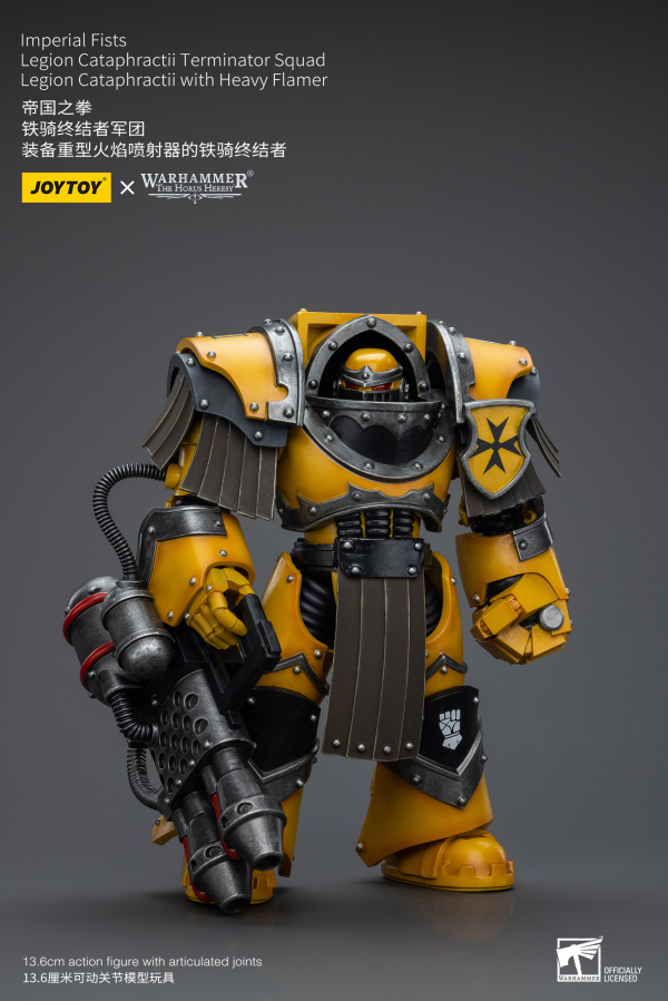 Joy Toy Imperial Fists Legion Cataphractii Terminator Squad Legion Cataphractii with Heavy Flamer(6973130379381)(6973130379381)