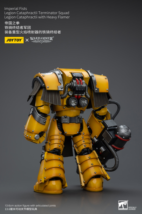 Joy Toy Imperial Fists Legion Cataphractii Terminator Squad Legion Cataphractii with Heavy Flamer(6973130379381)(6973130379381)