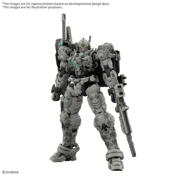 ARK-10 Gundam Helix front view with rifle, Gundam Rogue Orbit, Bandai HG 1/144 model kit