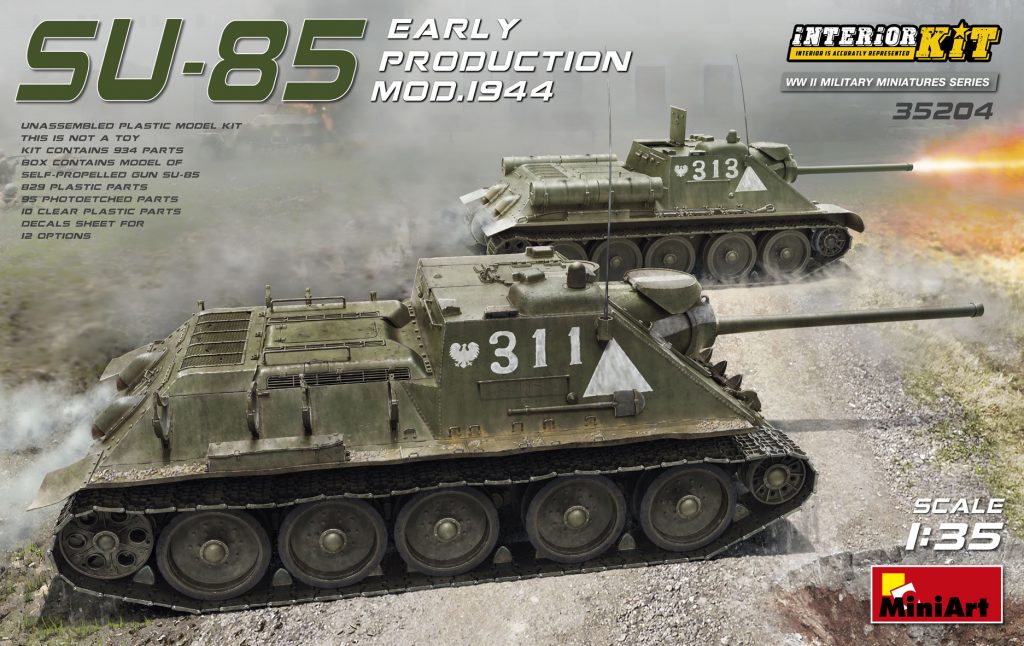 MiniArt SU-85 Mod. 1944 (Early Production) w/ Interior Kit (1/35) | 4820183310477