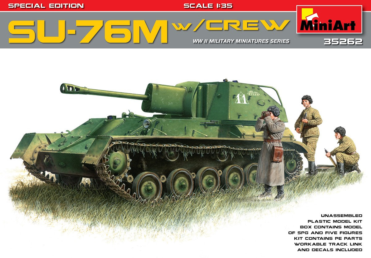 Miniart [35262] 1/35 SU-76M w/Crew Special Edition | 4820183311382