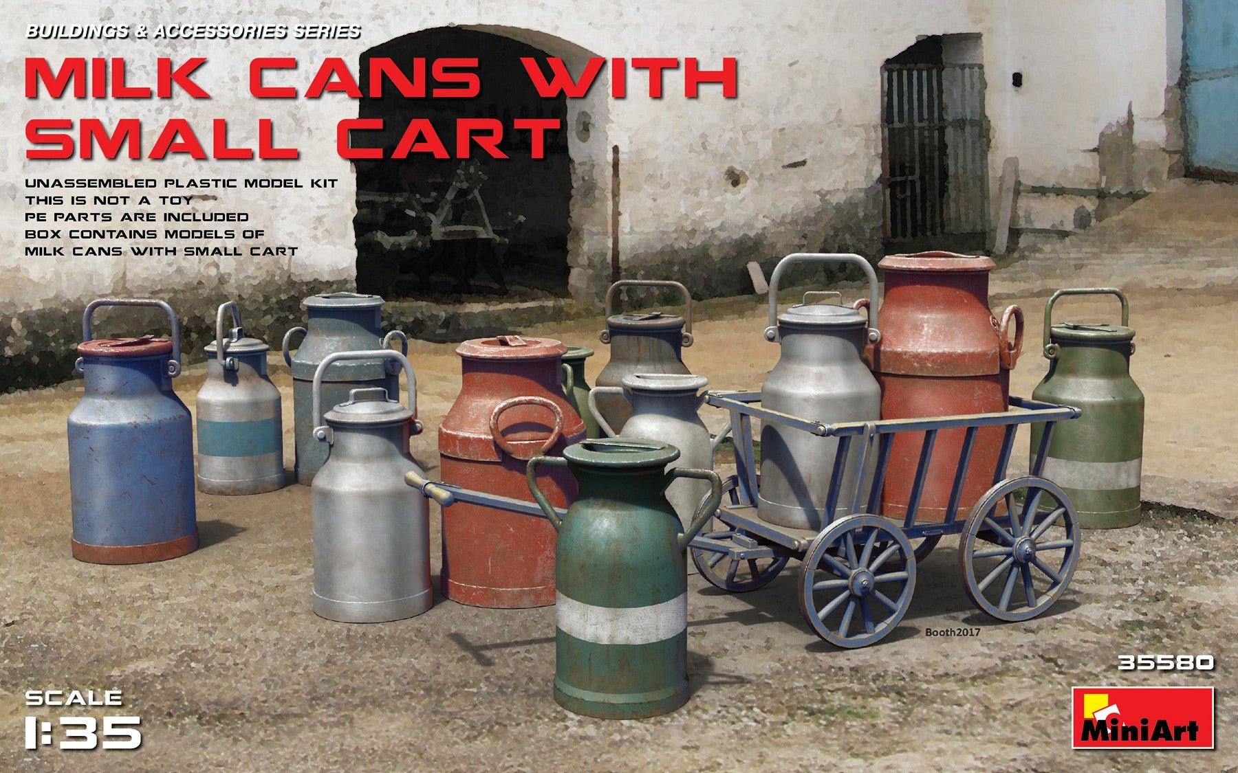 MiniArt 1/35 Milk Cans with Small Cart | 4820183311481