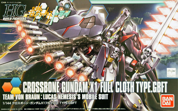 BANDAI Hobby HGBF 1/144 Crossbone Gundam X1 Full Cloth Ver. GBF