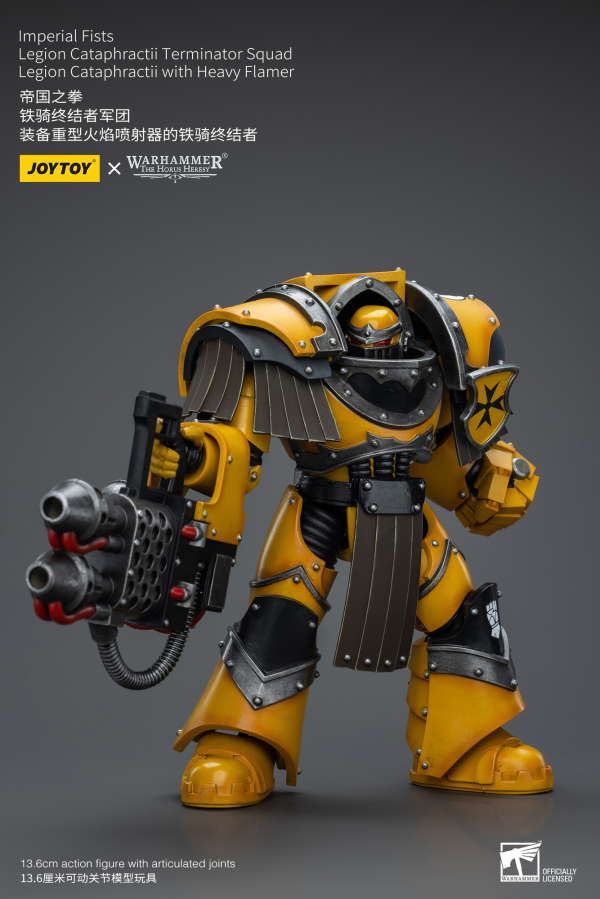 Joy Toy Imperial Fists Legion Cataphractii Terminator Squad Legion Cataphractii with Heavy Flamer(6973130379381)(6973130379381)
