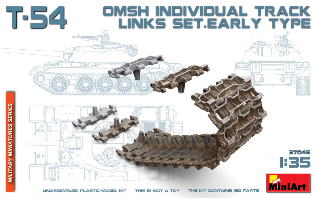 MiniArt 1/35 T-54 OMSh Individual Track Links Set.Early Type | 4820183311184