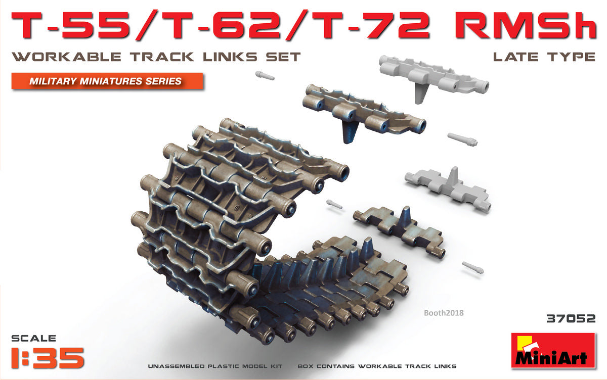MiniArt 1/35 T-55/T-62/T-72 RMSh Workable Track Links Set.Late Type | 4820183311757