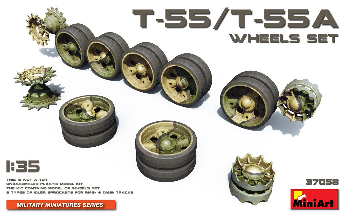 Miniart [37058] 1/35 T-55/T-55A Wheels Set | 4820183311429
