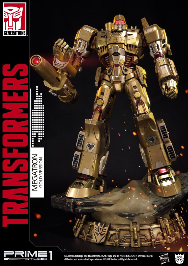 Prime 1 Studio Premium Masterline Transformers: Generation 1 Megatron Gold Version(4582647120250)