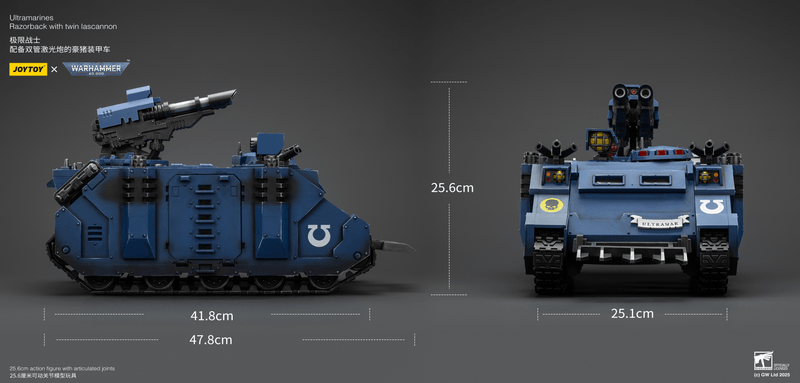 JOYTOY Ultramarines Razorback with twin lascannon