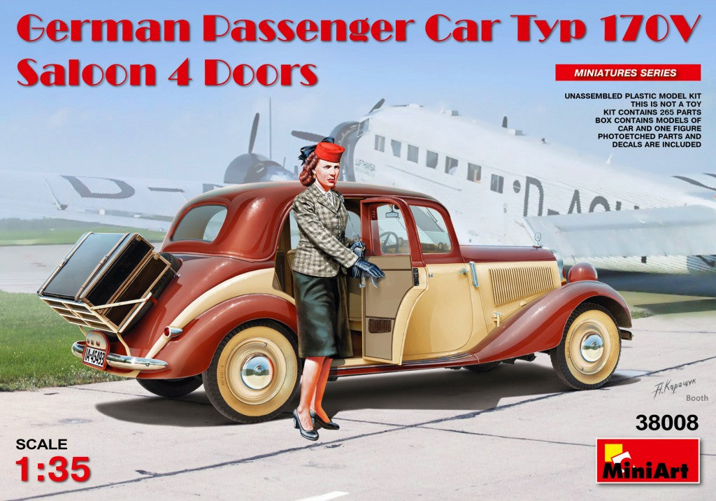 MiniArt 1/35 German Passenger Car Typ 170V.Saloon 4 Doors | 4820183310811