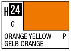 Mr Hobby AQUEOUS HOBBY COLOR - H24 GLOSS ORANGE YELLOW (PRIMARY) | 4973028719000