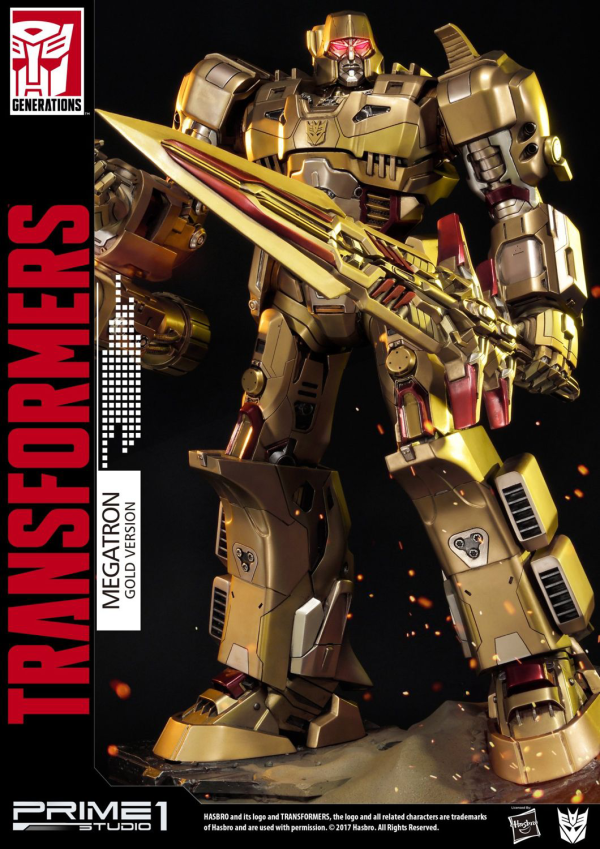 Prime 1 Studio Premium Masterline Transformers: Generation 1 Megatron Gold Version(4582647120250)
