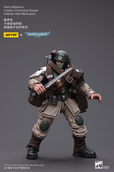 Joy Toy Astra Militarum Cadian Command Squad Veteran with Medi-pack