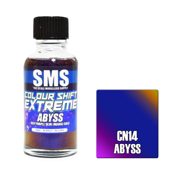 The Scale Modellers Supply (SMS) Colour Shift Extreme ABYSS (DEEP PURPLE/BLUE/ORANGE/GOLD) 30ml | 744109798115