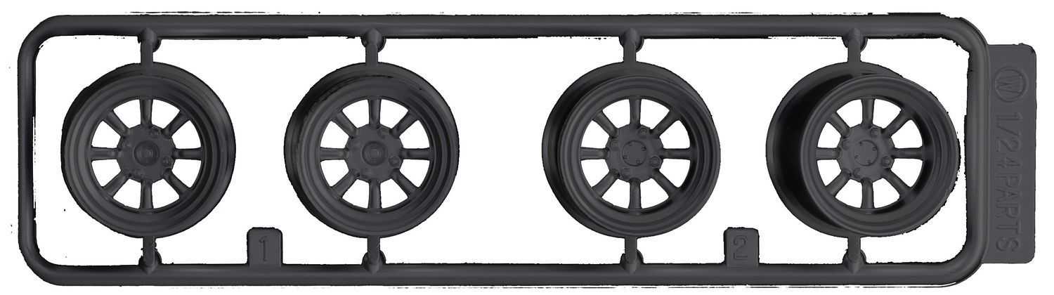 Fujimi 1/24 Wheel Series (No.5) 8-Spoke Racing Wheel & Tire Set 15 inch