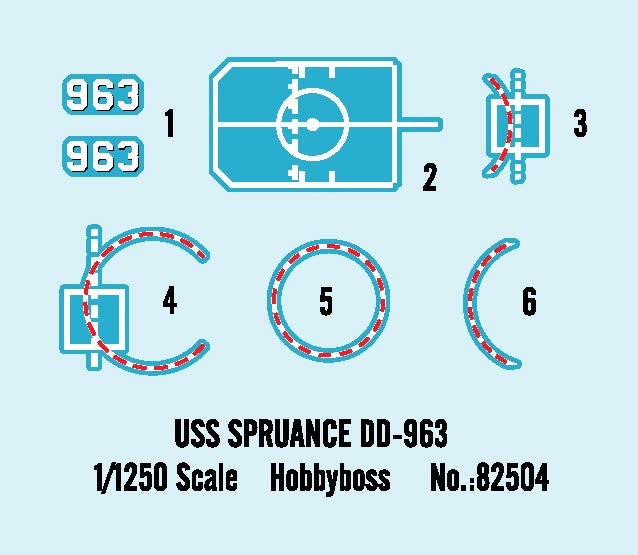 Hobby Boss 1/1250 USS Spruance DD-963 | 6939319225047