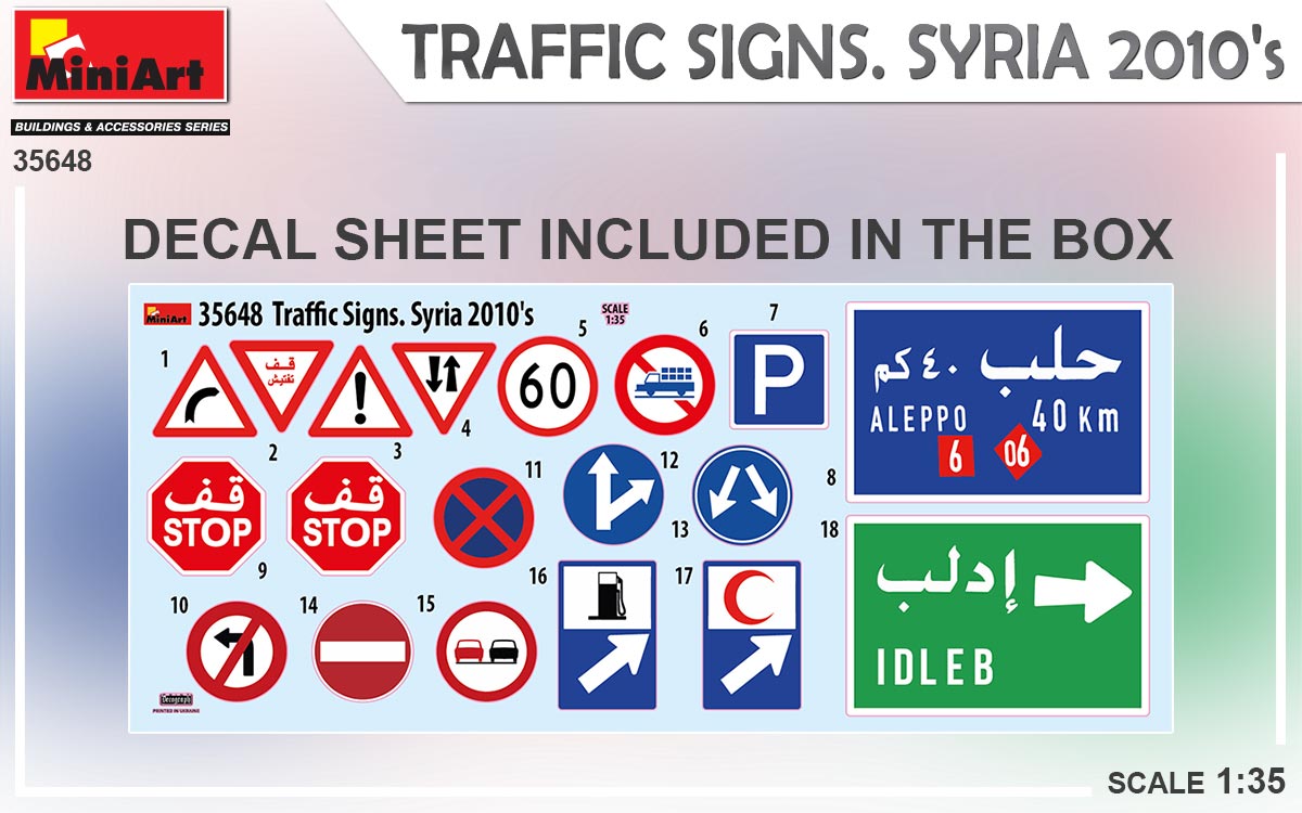 MiniArt 1/35 Traffic Signs. Syria 2010'S | 4820183314024