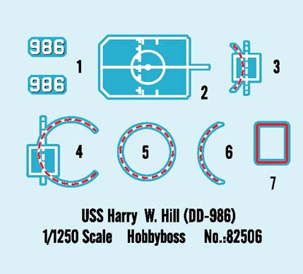 Hobby Boss 1/1250 USS Harry W. Hill DD-986 | 6939319225061
