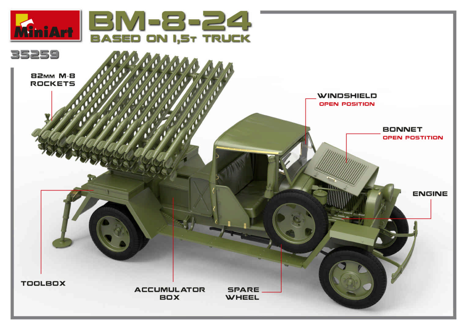 MiniArt BM-8-24 Based on 1,5t Truck (1/35) | 4820183312105