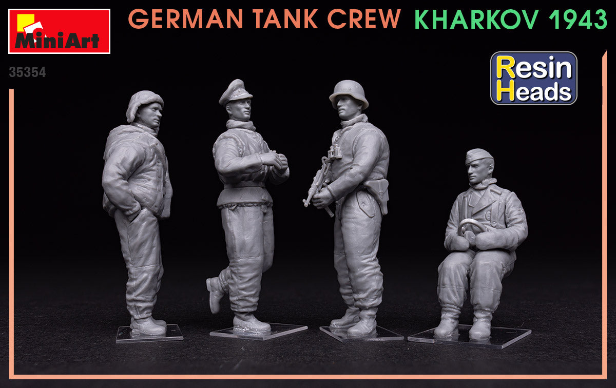 MiniArt 1/35 German Tank Crew.Kharkov 1943. Resin Heads | 4820183313560
