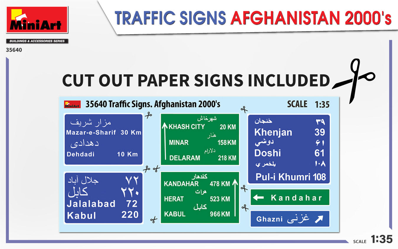 MiniArt 1/35 Traffic Signs Afghanistan. 2000's | 4820183314321