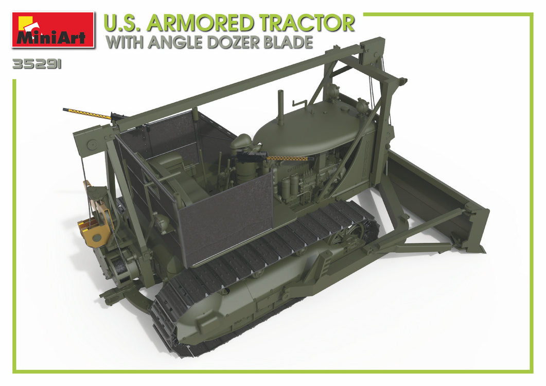 MiniArt 1/35 U.S. Armored Tractor w/ Angle Dozer Blade | 4820183312945