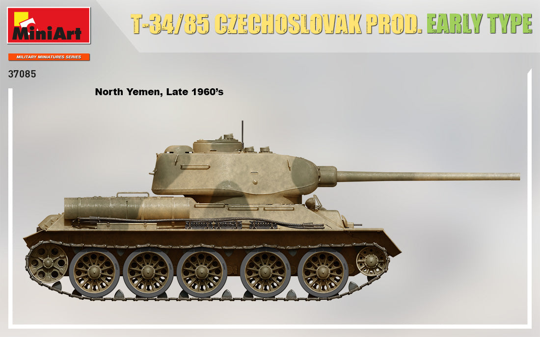 MiniArt 1/35 T-34-85 Czechoslovak Prod. Early Type Tank | 4820183313492