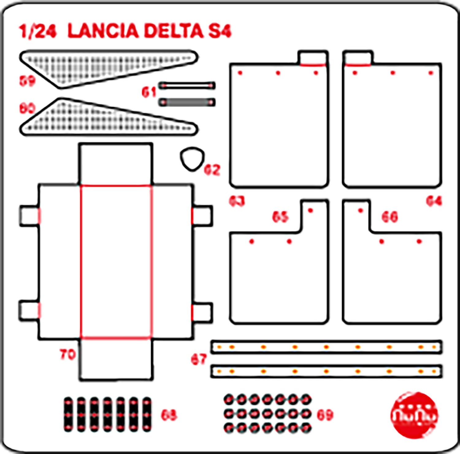 Platz NuNu Detail-Up Parts for Lancia Delta S4 '86 Monte Carlo Rally | 4545782077216