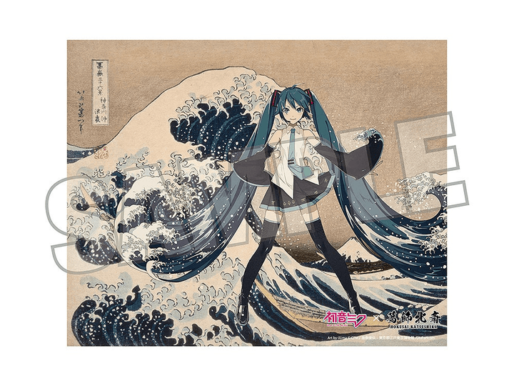 Hatsune Miku x Katsushika Hokusai iXima Canvas Art The Great Wave off Kanagawa | 4580781044890