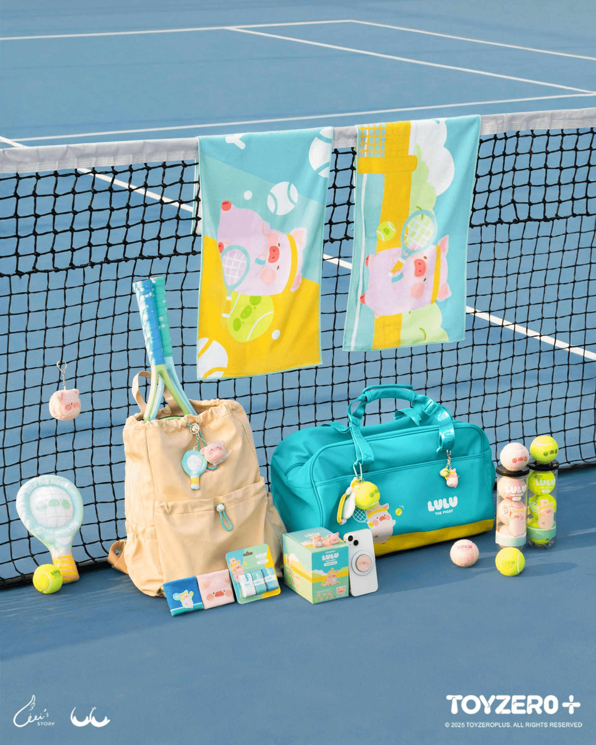 LuLu the Piggy Tennis Series - Sports Fitness Bag | 6972607333802