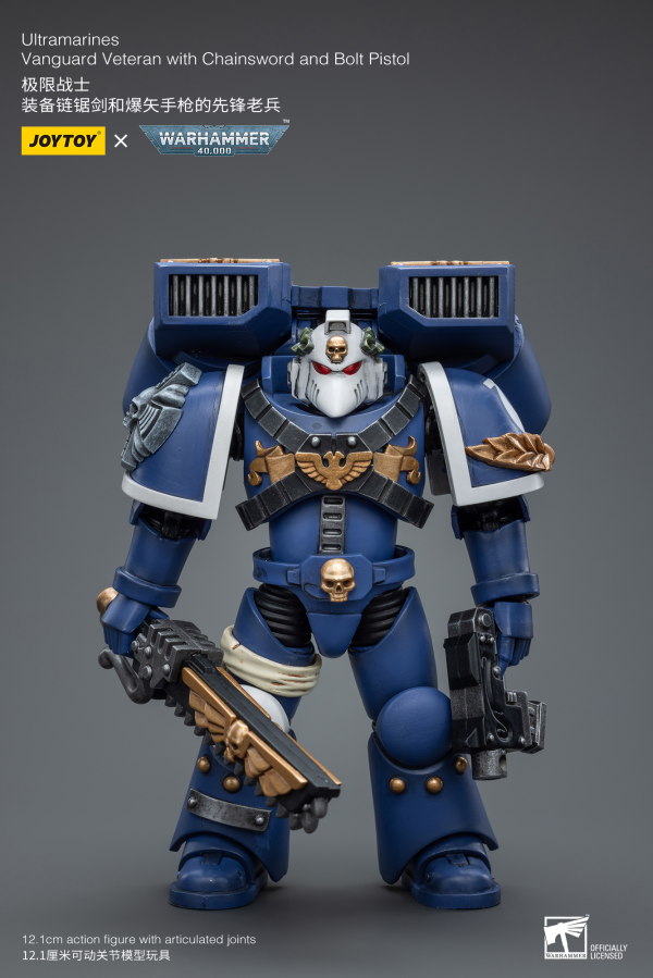 Joy Toy Ultramarines Vanguard Veteran with Chainsword and Bolt Pistol | 6973130378025
