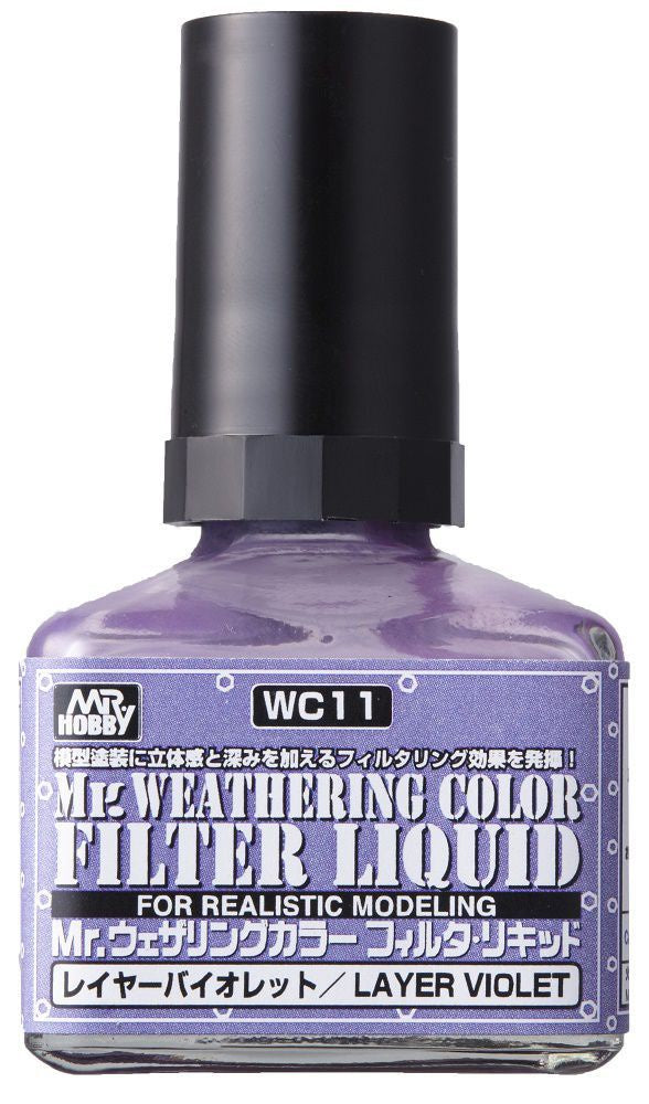 Mr Hobby Mr. Weathering Color - Filter Liquid Violet | 4973028631104