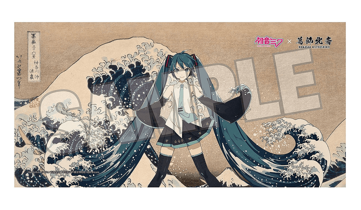 Hatsune Miku x Katsushika Hokusai iXima Bath Towel The Great Wave off Kanagawa | 4580781044913