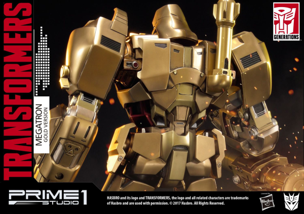 Prime 1 Studio Premium Masterline Transformers: Generation 1 Megatron Gold Version(4582647120250)