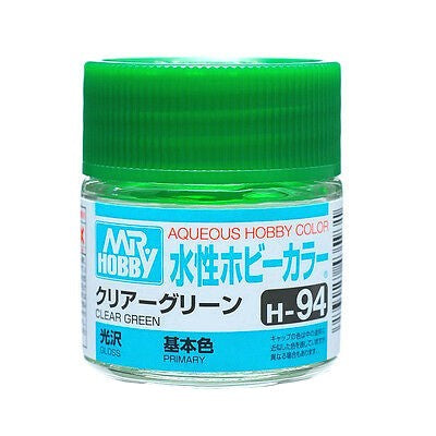 Mr Hobby AQUEOUS HOBBY COLOR - H94 GLOSS CLEAR GREEN (PRIMARY) | 4973028719703