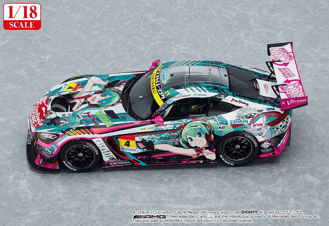 (Rerelease) 1/18th Scale Good Smile Hatsune Miku AMG 2020 SUPER GT Okayama Test Ver.