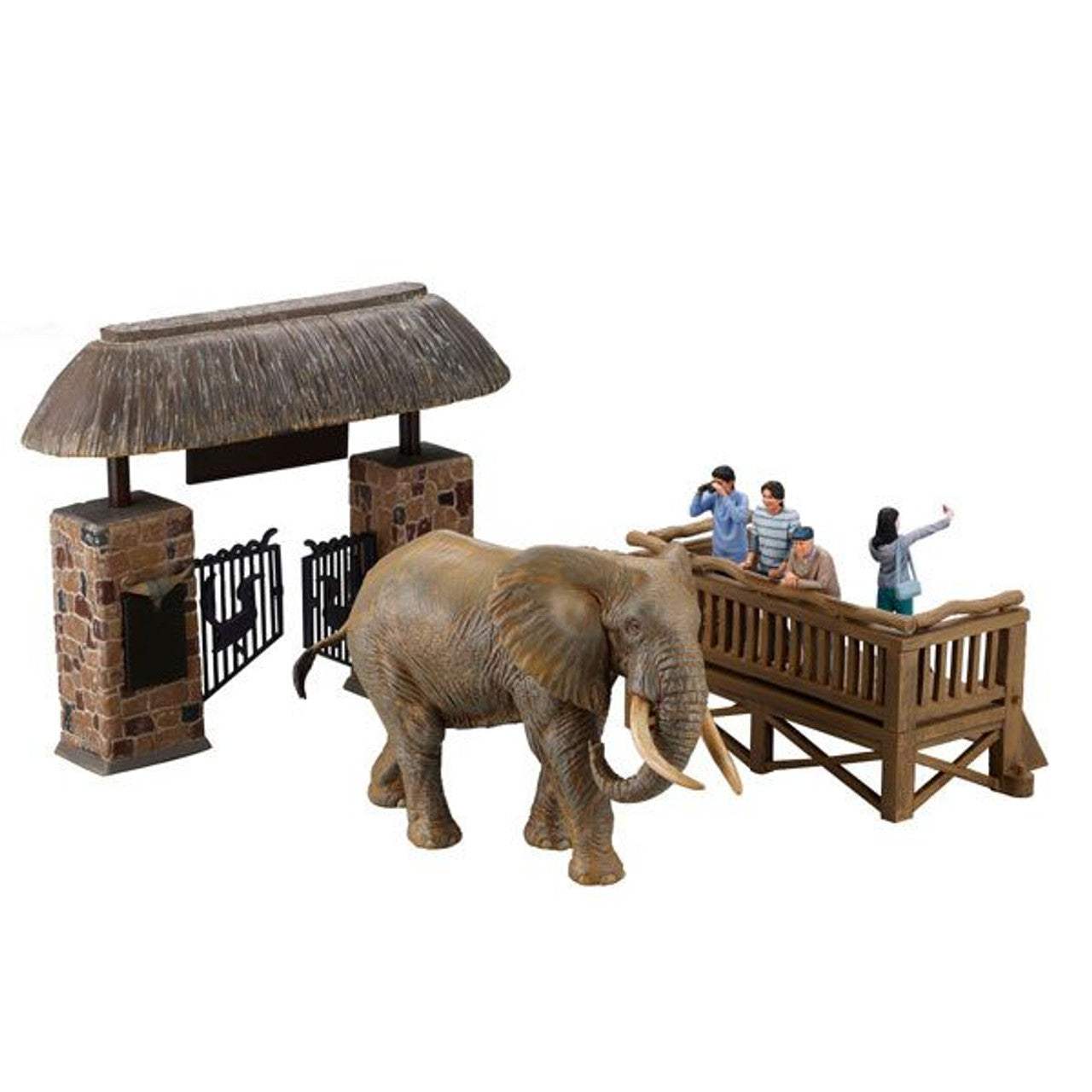 MegaHouse [KAIYODO] [UNPAINTED] ARTPLA Tourist and African Elephant Set (December 2010) | 4537807190161