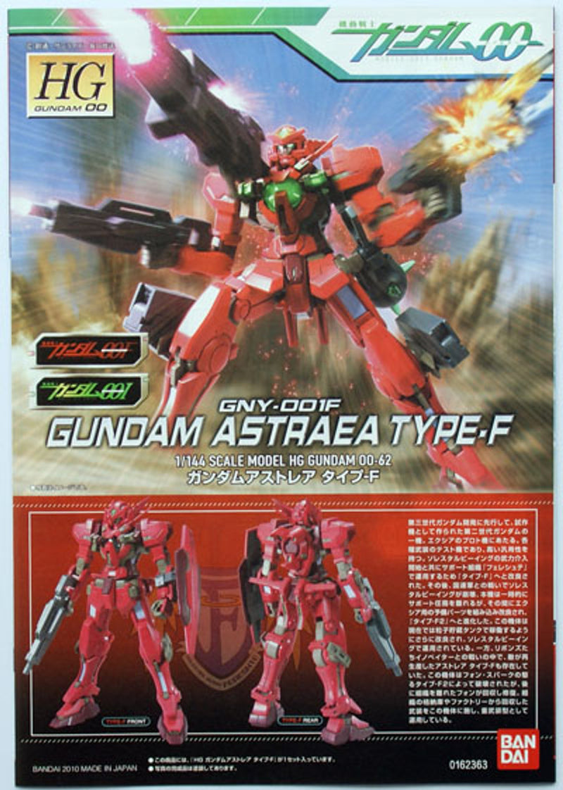 BANDAI Hobby HG 1/144 #62 00 Gundam Astraea Type F