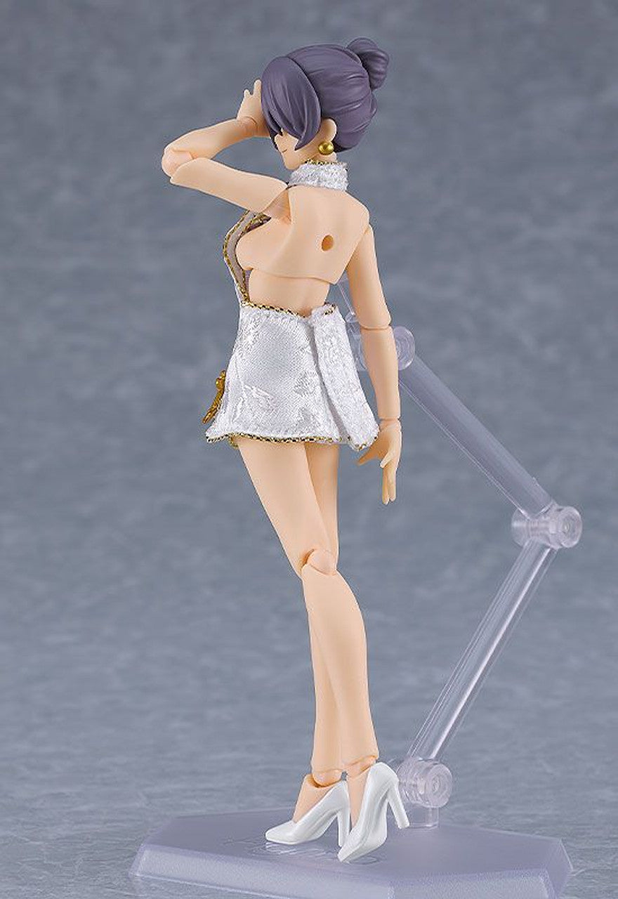 Good Smile Company figma Female Body (Mika) with Mini Skirt Chinese Dress Outfit (White)(4545784069134)