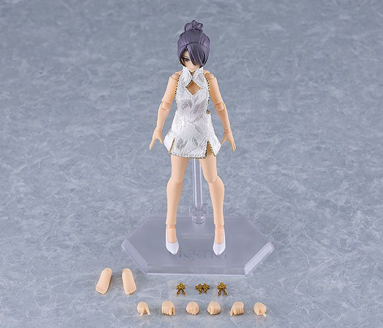 Good Smile Company figma Female Body (Mika) with Mini Skirt Chinese Dress Outfit (White)(4545784069134)