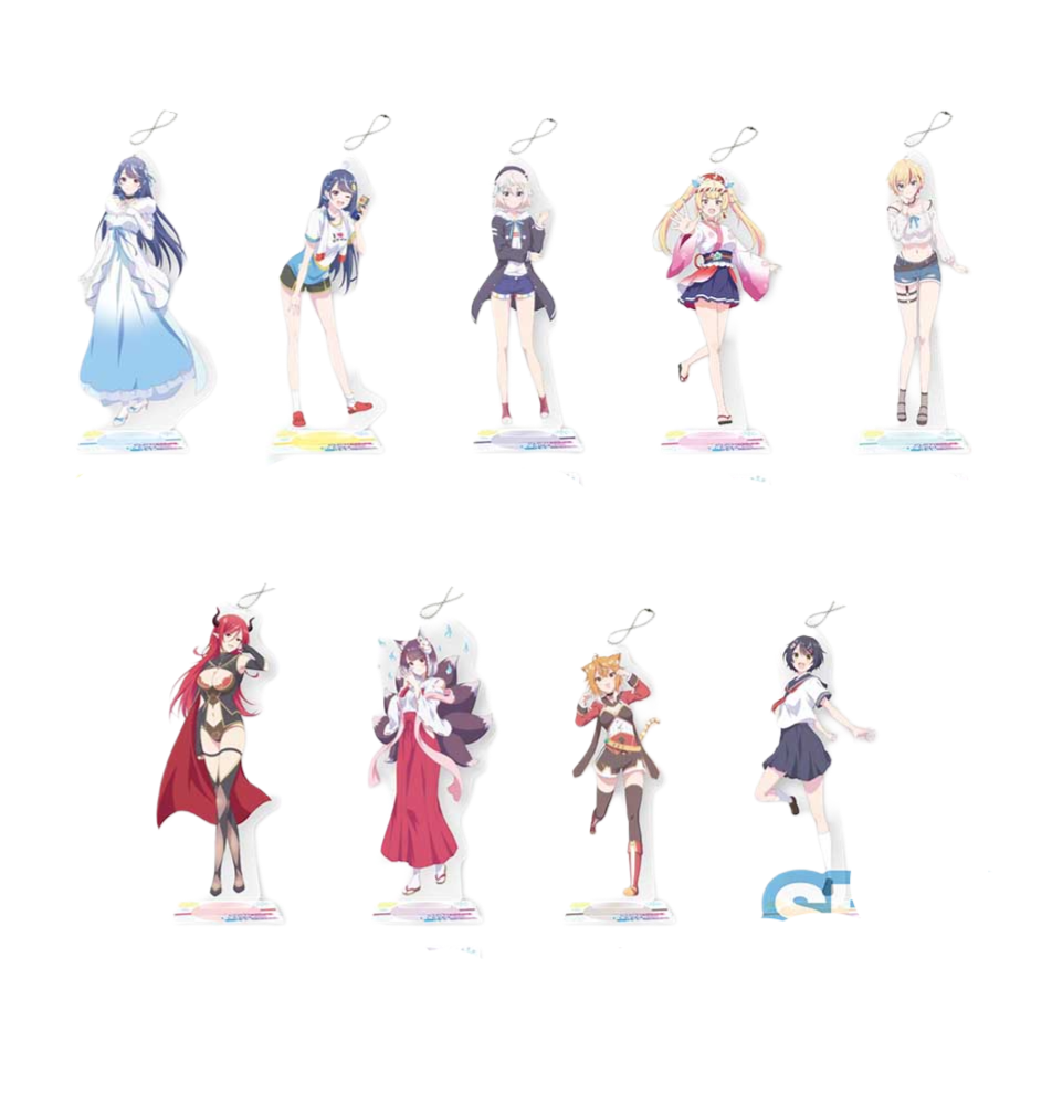 TV Anime "VTuber Legend: How I Went Viral after Forgetting to Turn Off My Stream" Clear Keychain With Stand (EX) | 4582733434223