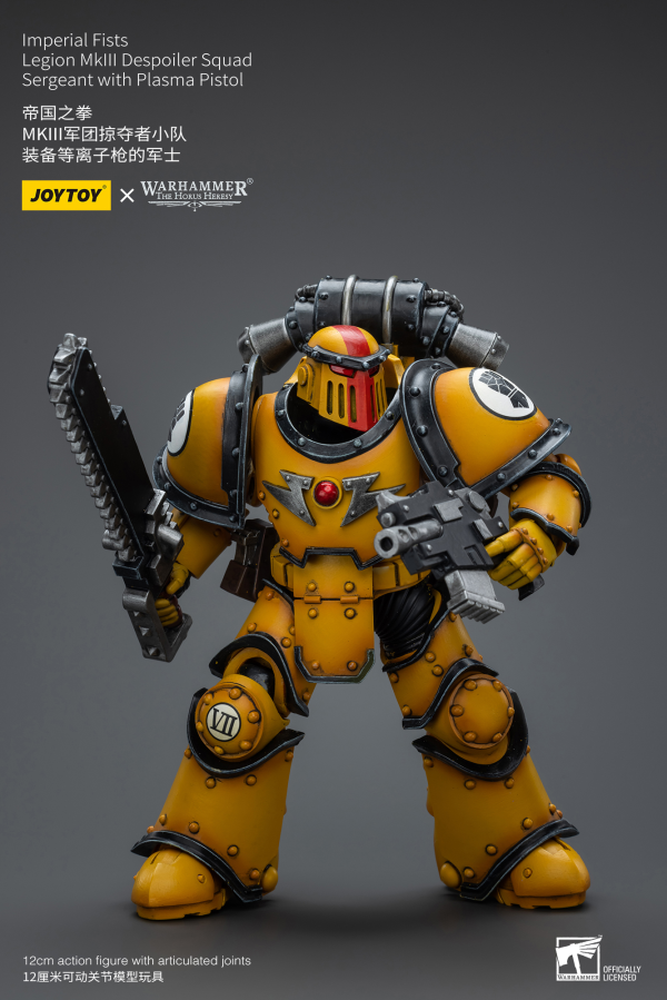 Joy Toy Imperial Fists Legion MkIII Despoiler Squad Sergeant with Plasma Pistol(6973130379084)(6973130379084)