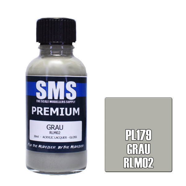The Scale Modellers Supply (SMS) Premium GRAU RLM02 30ml | 787099995355