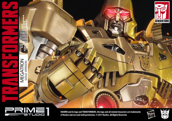 Prime 1 Studio Premium Masterline Transformers: Generation 1 Megatron Gold Version(4582647120250)