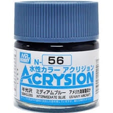 Mr Hobby Acrysion N56 - Intermediate Blue (Semi-Gloss/Aircraft) | 4973028112467